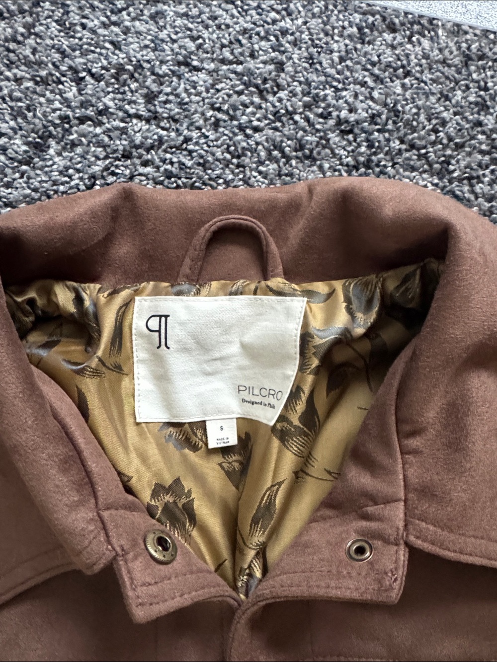 Pilcro Brown Suede Shirt Jacket - Picture 2 of 4